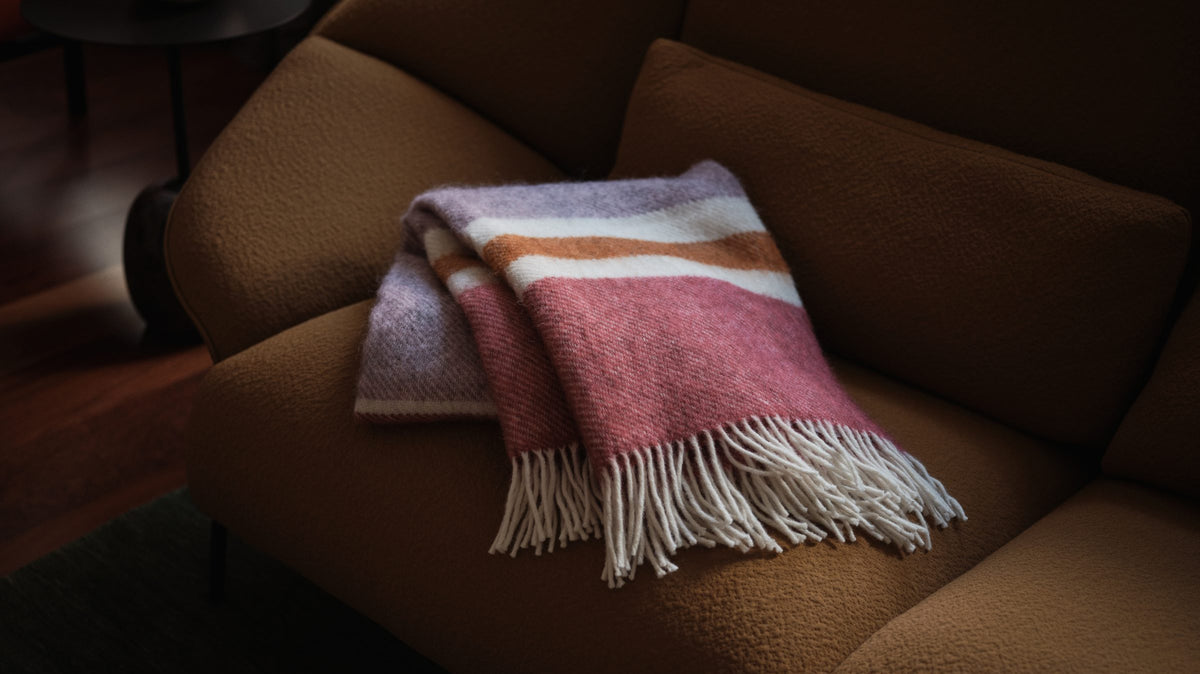 Wool blankets and throws ready for autumn at Cigale & Fourmi