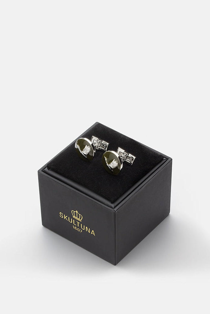 Hunter Cufflinks - Silver plated - Flying Duck — Skultuna 2