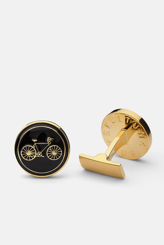 Cuff links - Gold plated - Themocray - Cigale & Fourmi
