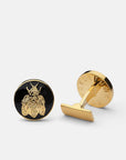 Cuff links - Gold plated/White - Napoleon Bee