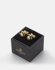 Cuff links - Gold plated/White - Napoleon Bee
