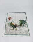 Keittiöpyyhe - Rooster Bianco - Green edge
