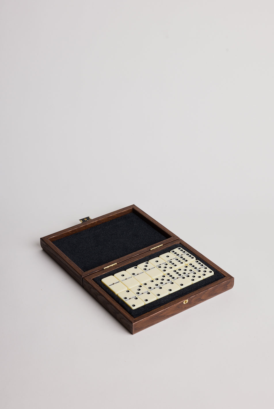 Domino Set in Dark brown Wooden Case - Cigale & Fourmi