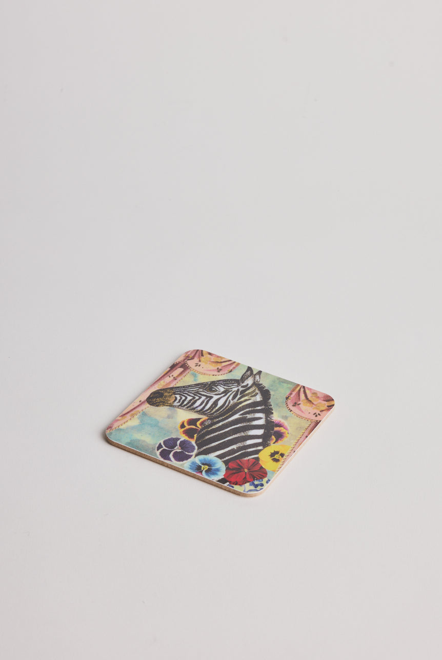 Coaster - Zebra and Flowers - Cigale & Fourmi