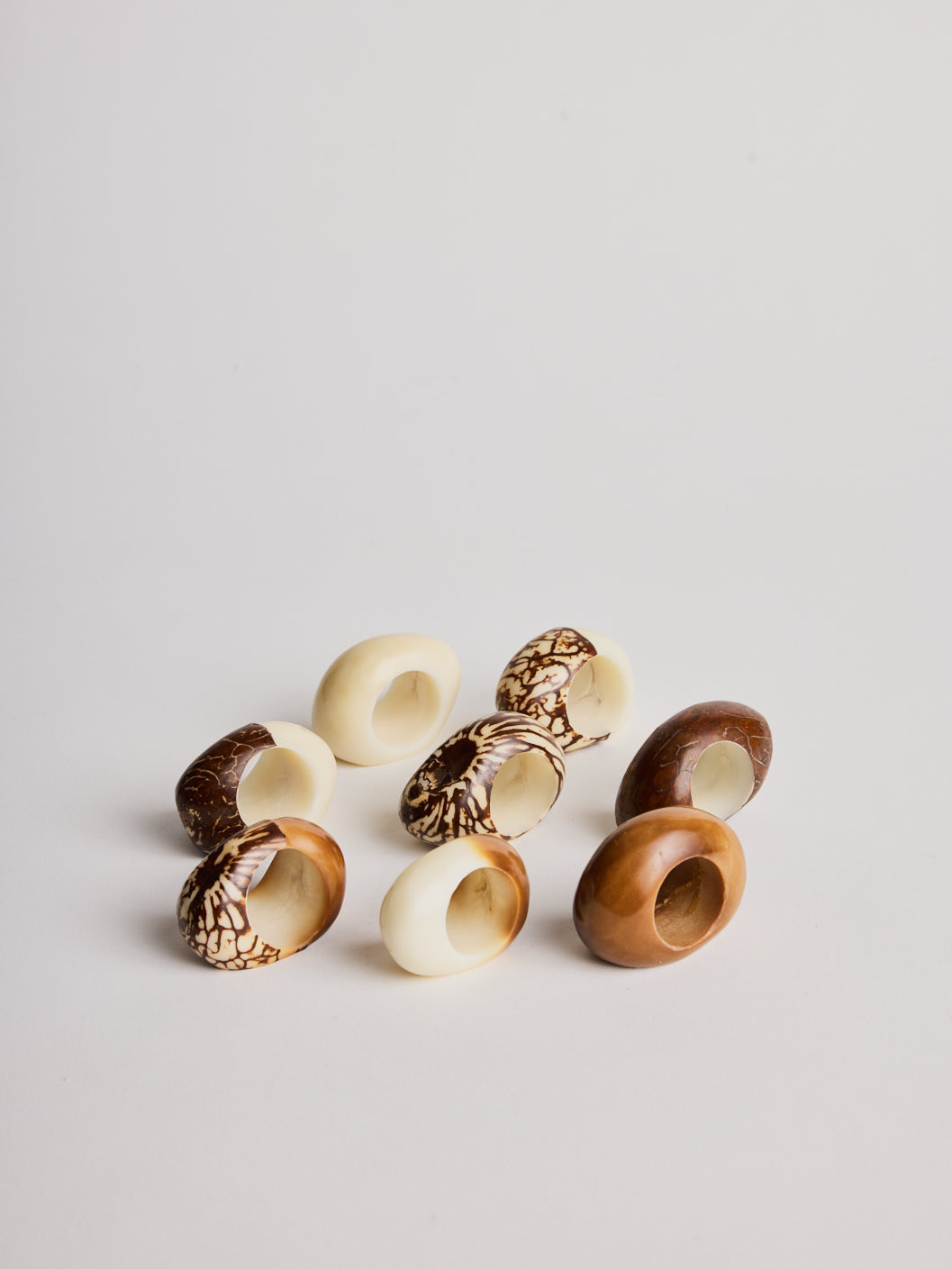 Napkin holder/ Set of 8 - ECOivory - Cigale & Fourmi