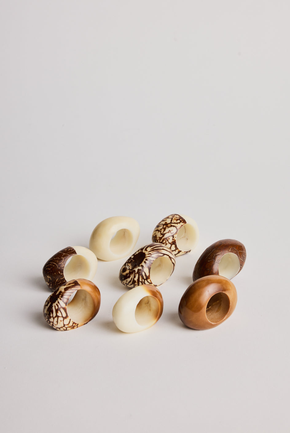 Napkin holder/ Set of 8 - ECOivory - Cigale & Fourmi