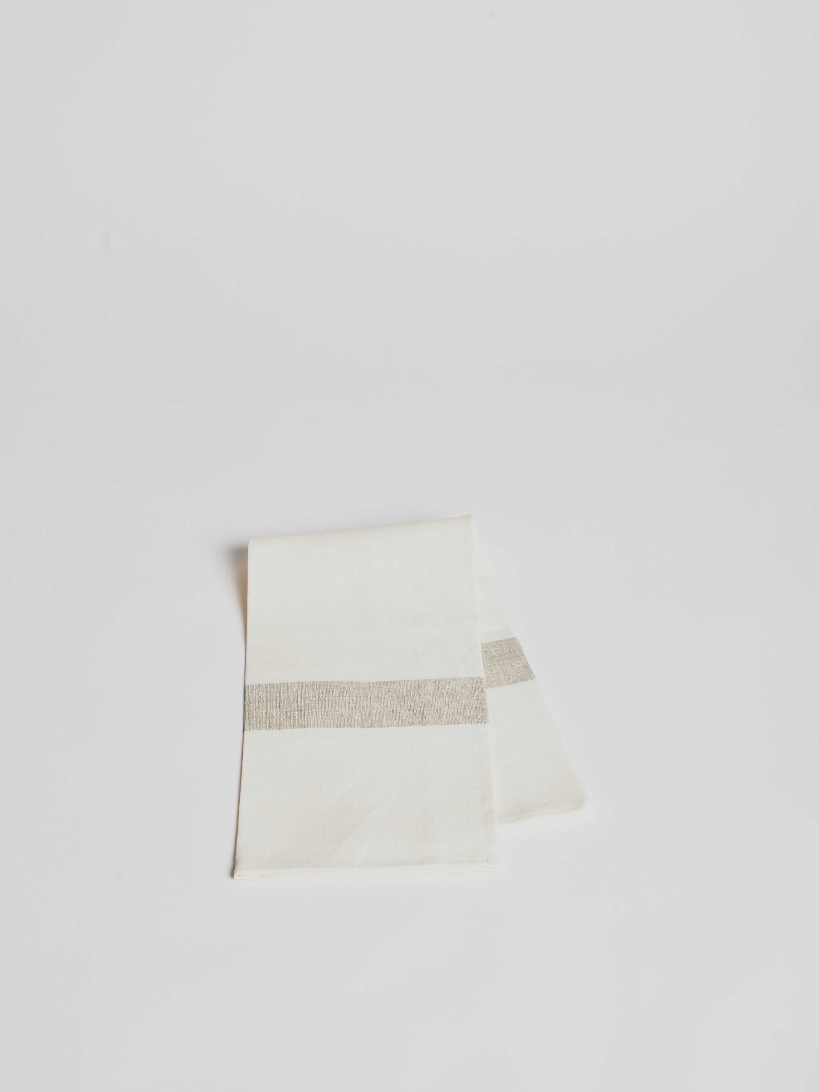 Stone Striped Porticcio Belgian Linen Tea Towels