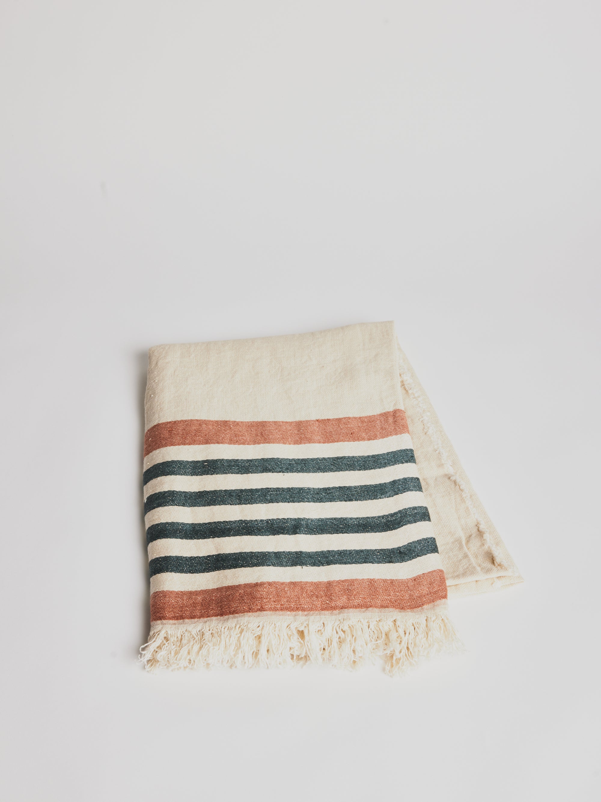 Belgian Linen Towel Fouta - Laguna Verde - Cigale &amp;  Fourmi
