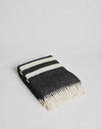 Woolen Blanket - Gotland Stripe Black - Cigale & Fourmi