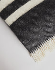 Woolen Blanket - Gotland Stripe Black - Cigale & Fourmi
