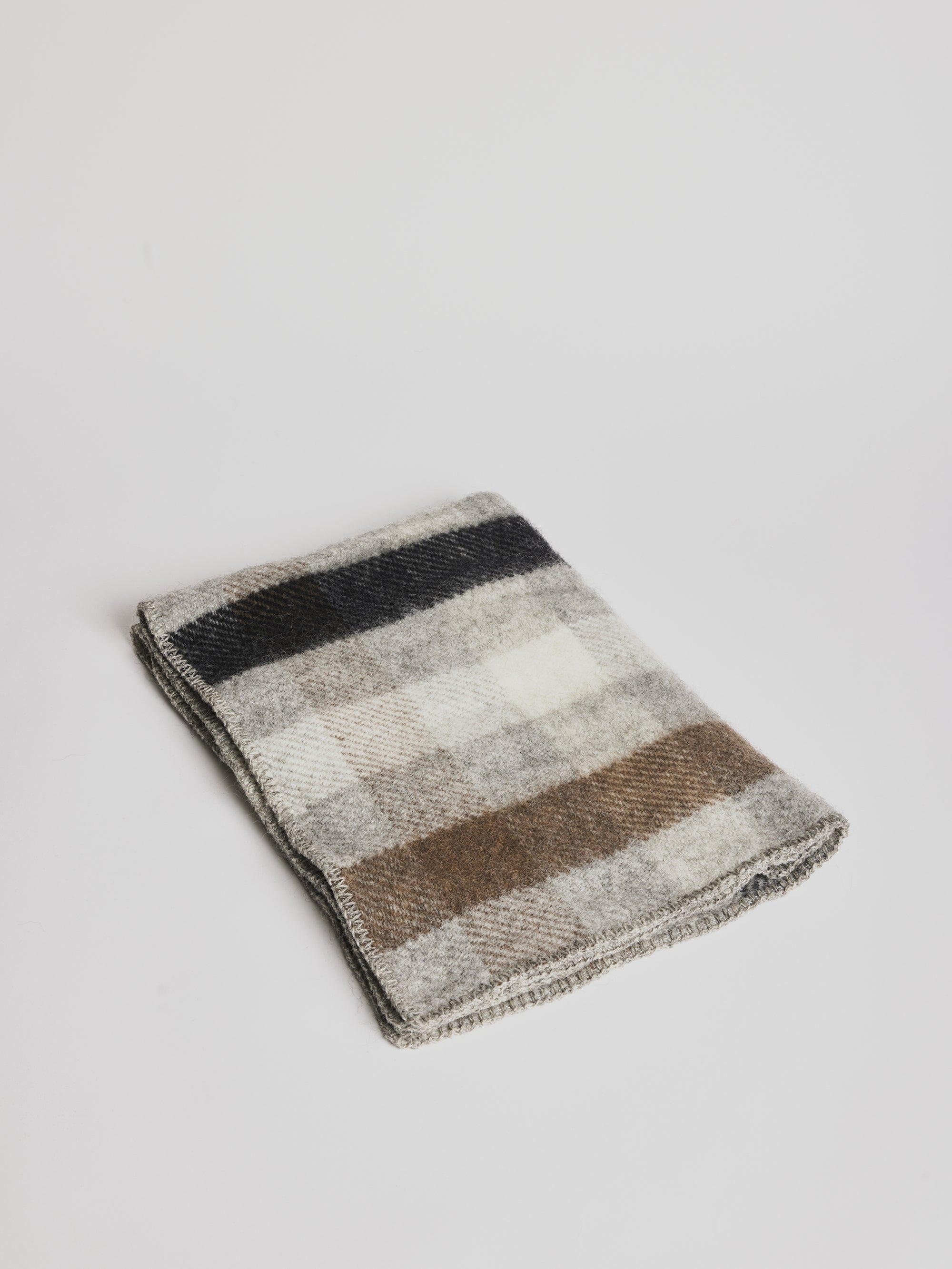 Woolen Blanket - Gotland Multi Baby Grey - Cigale &amp;  Fourmi
