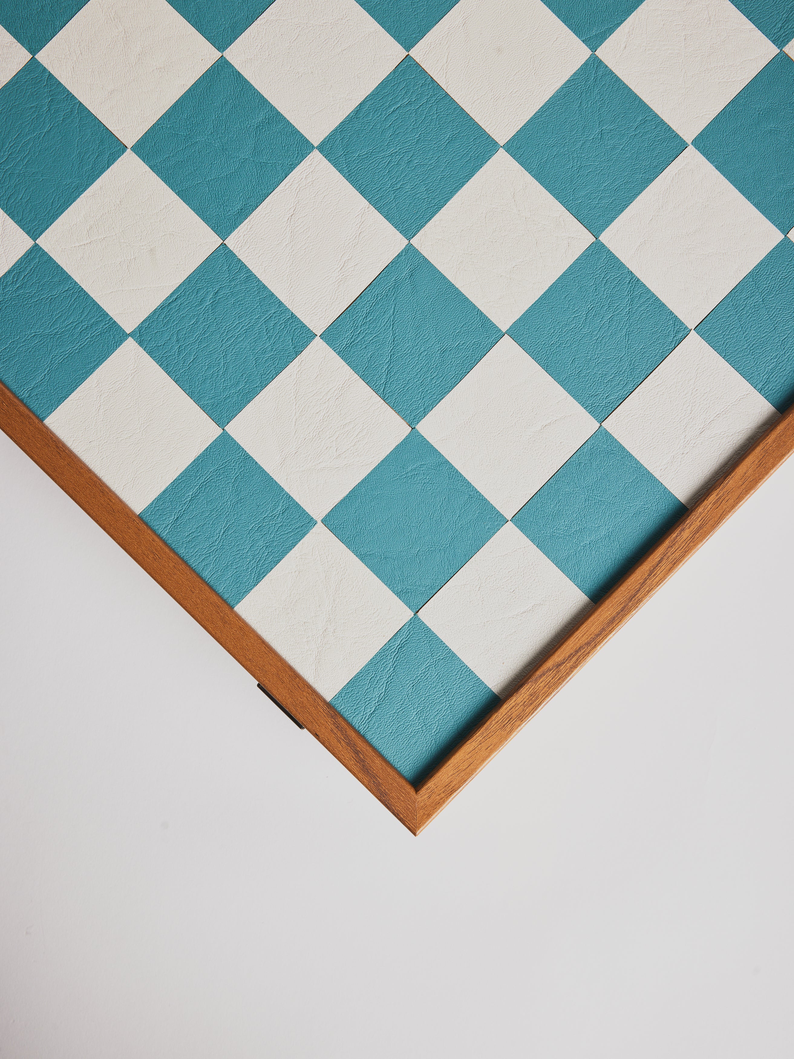Chessboard - Turquoise Letherette - Cigale & Fourmi
