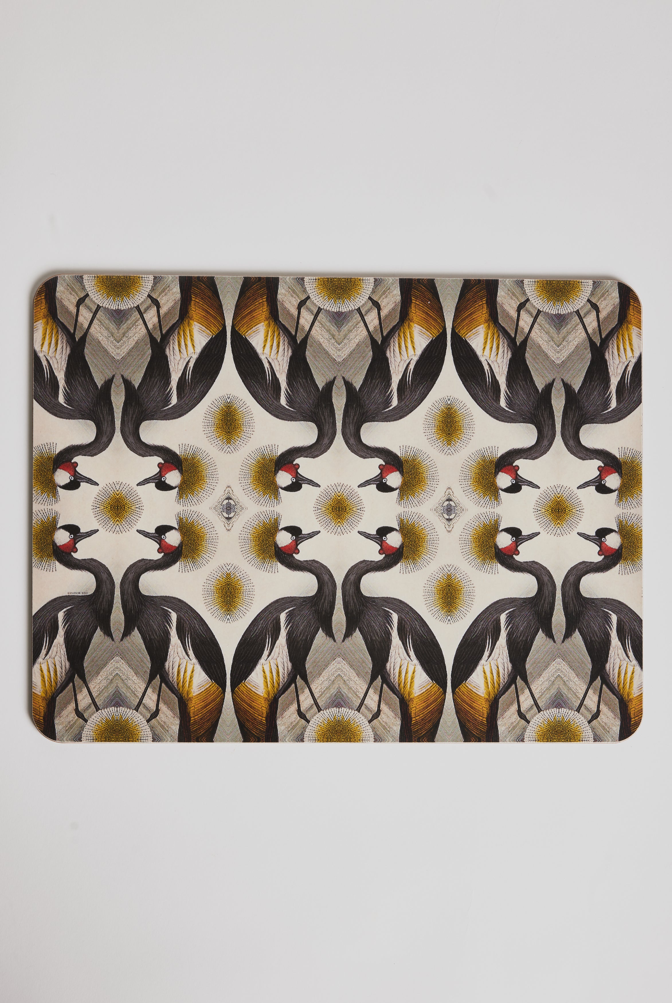 Table Mat - Crested Crane - Cigale & Fourmi
