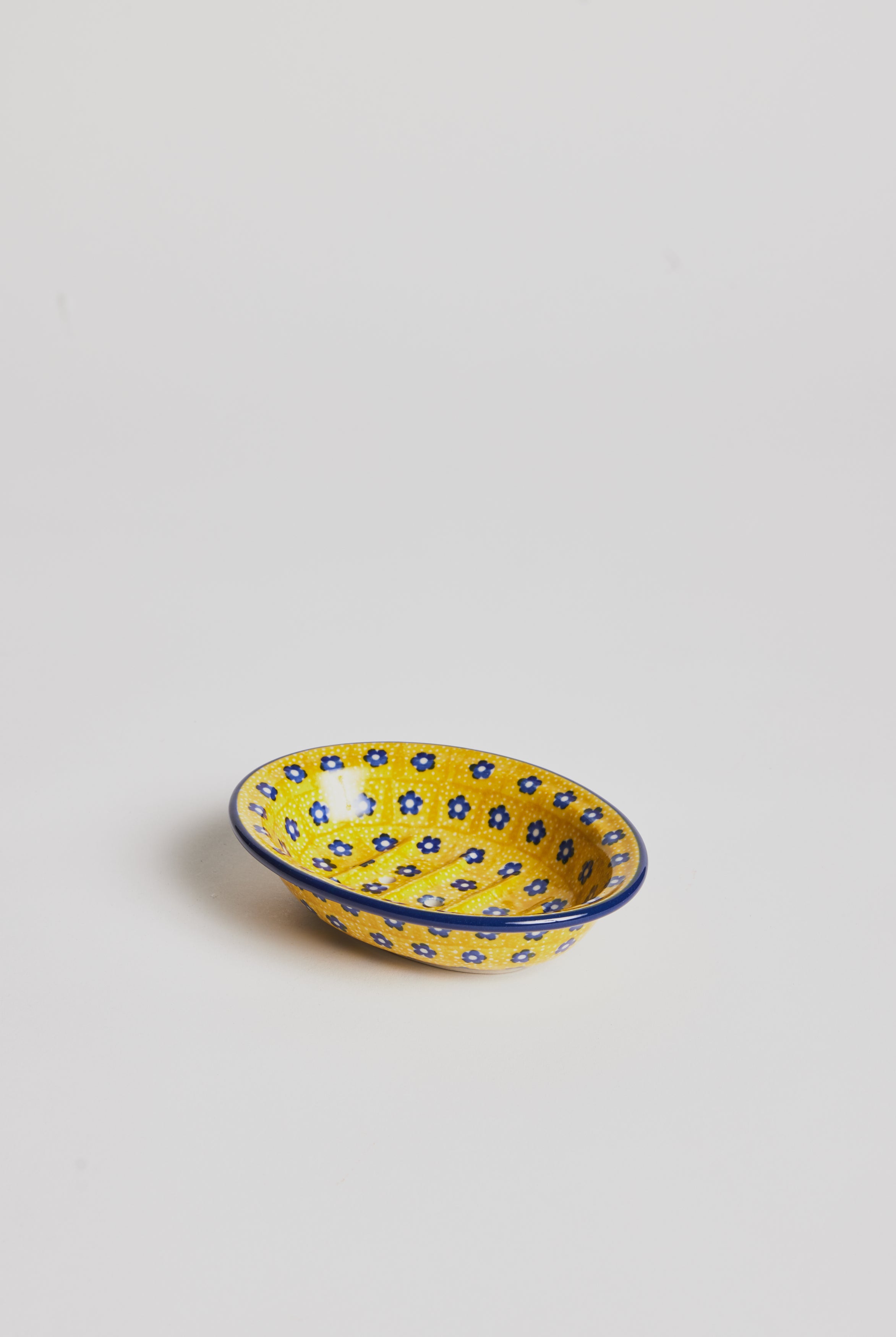 Soap Dish - Oval Yellow - Little Flower - Cigale & Fourmi