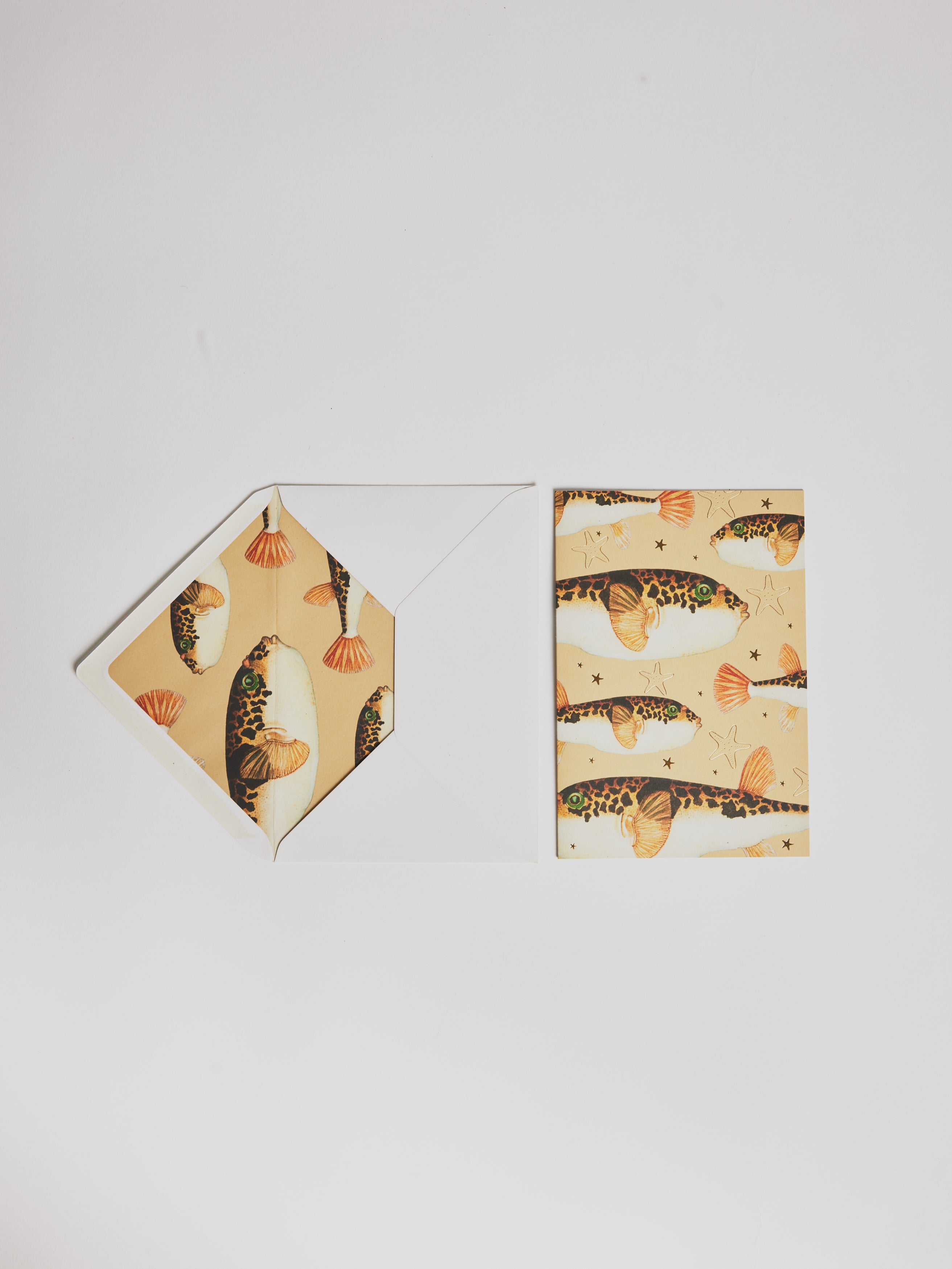 Greeting Card - Fish Yellow - Cigale & Fourmi