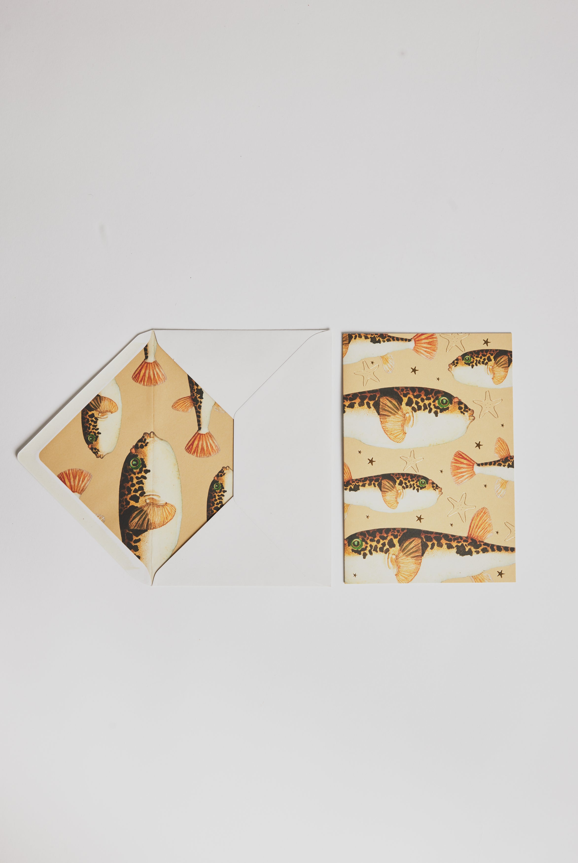 Greeting Card - Fish Yellow - Cigale & Fourmi