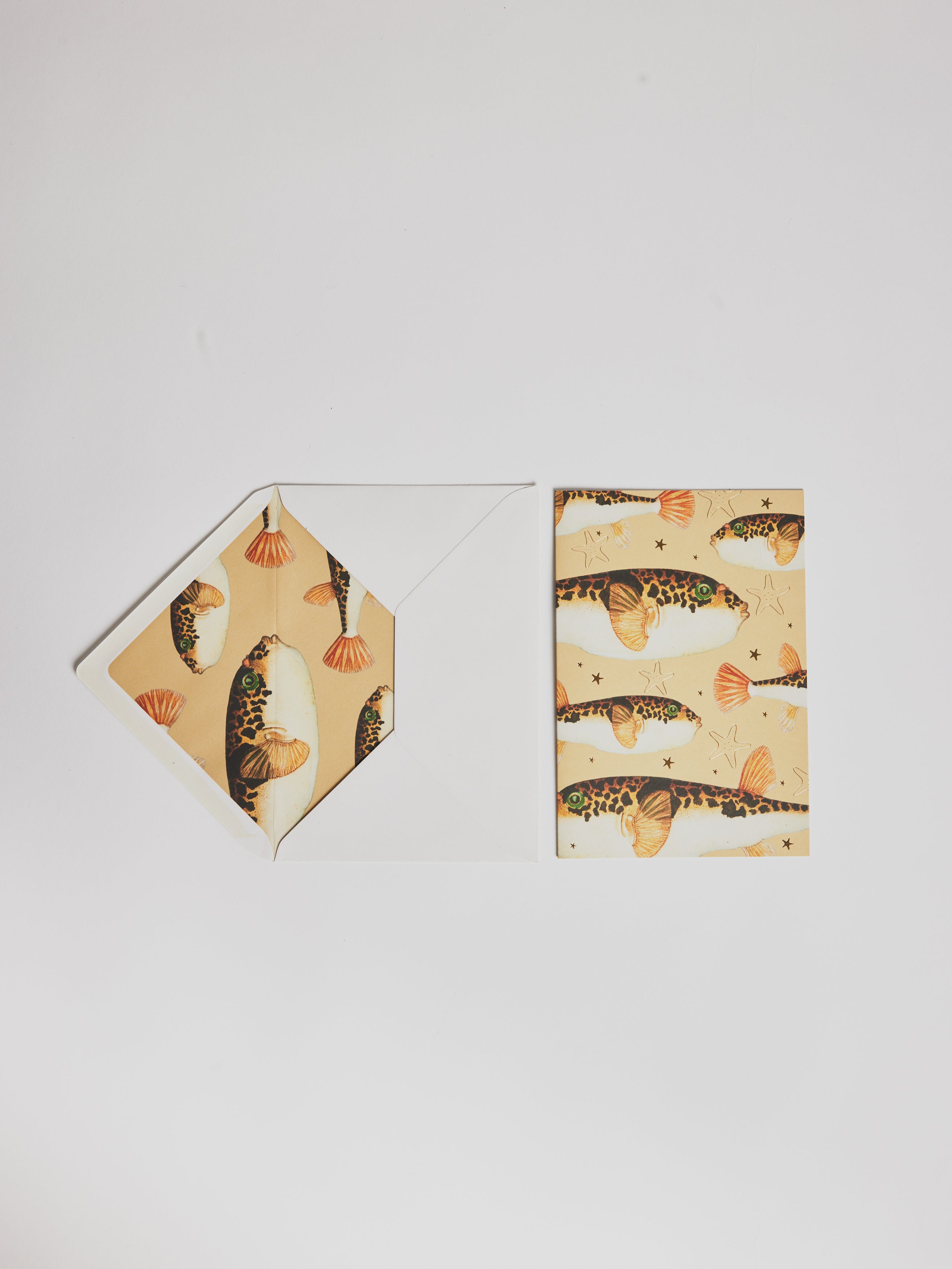 Greeting Card - Fish Yellow - Cigale & Fourmi