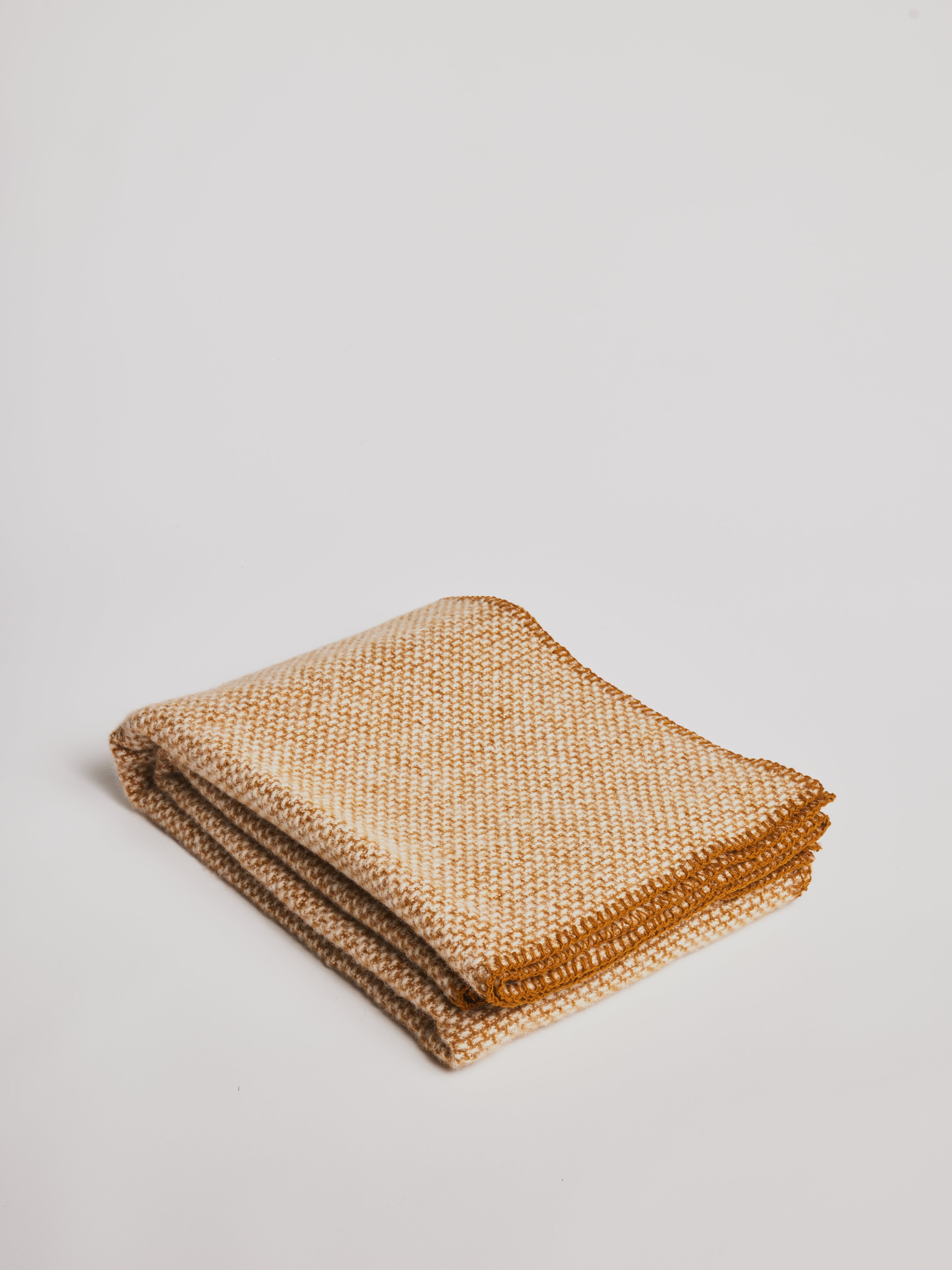 Woolen Blanket - Domino Crème Caramel - Cigale & Fourmi