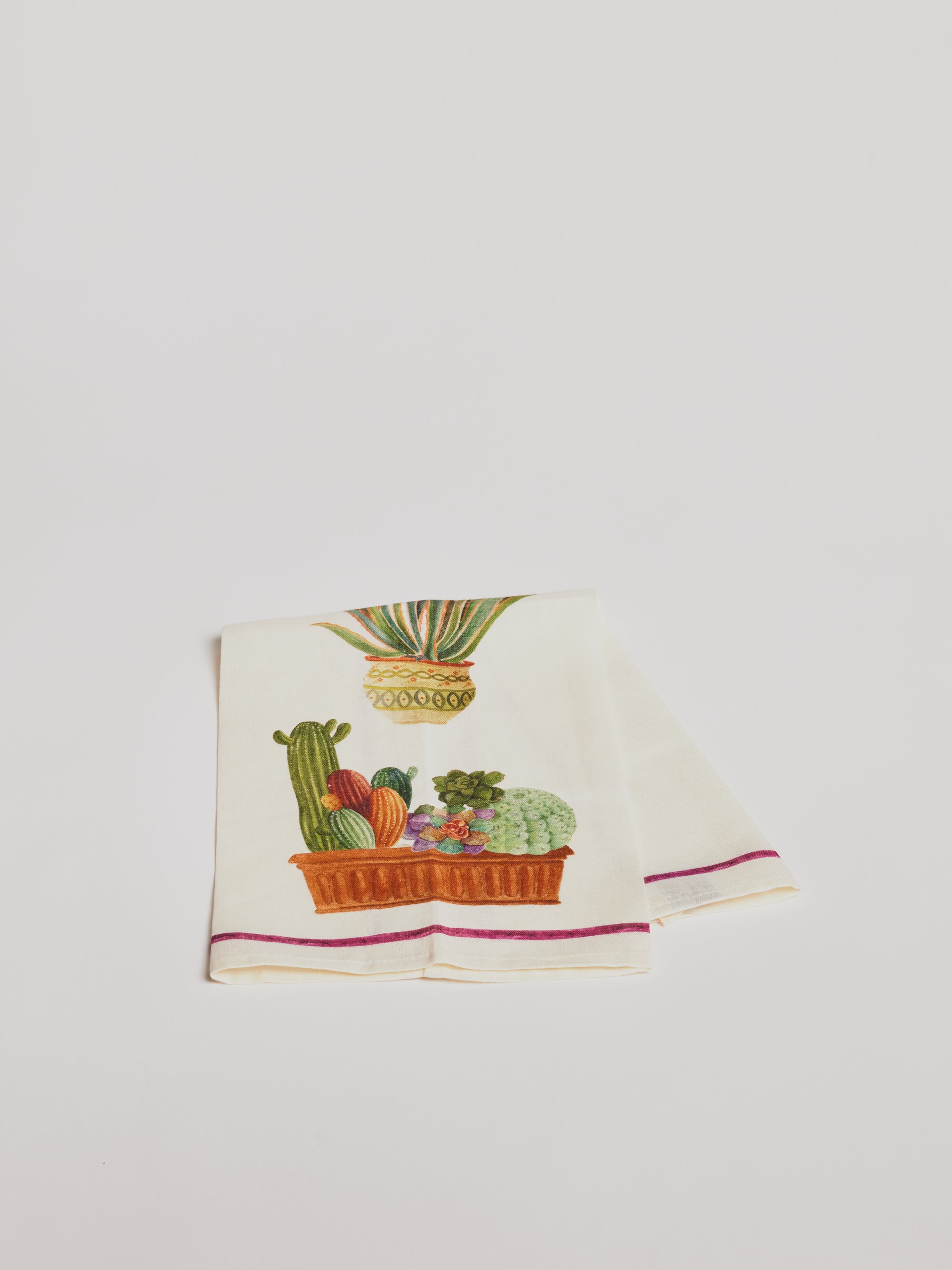 Kitchen Towel - Fucsia Cactus - Cigale &amp;  Fourmi