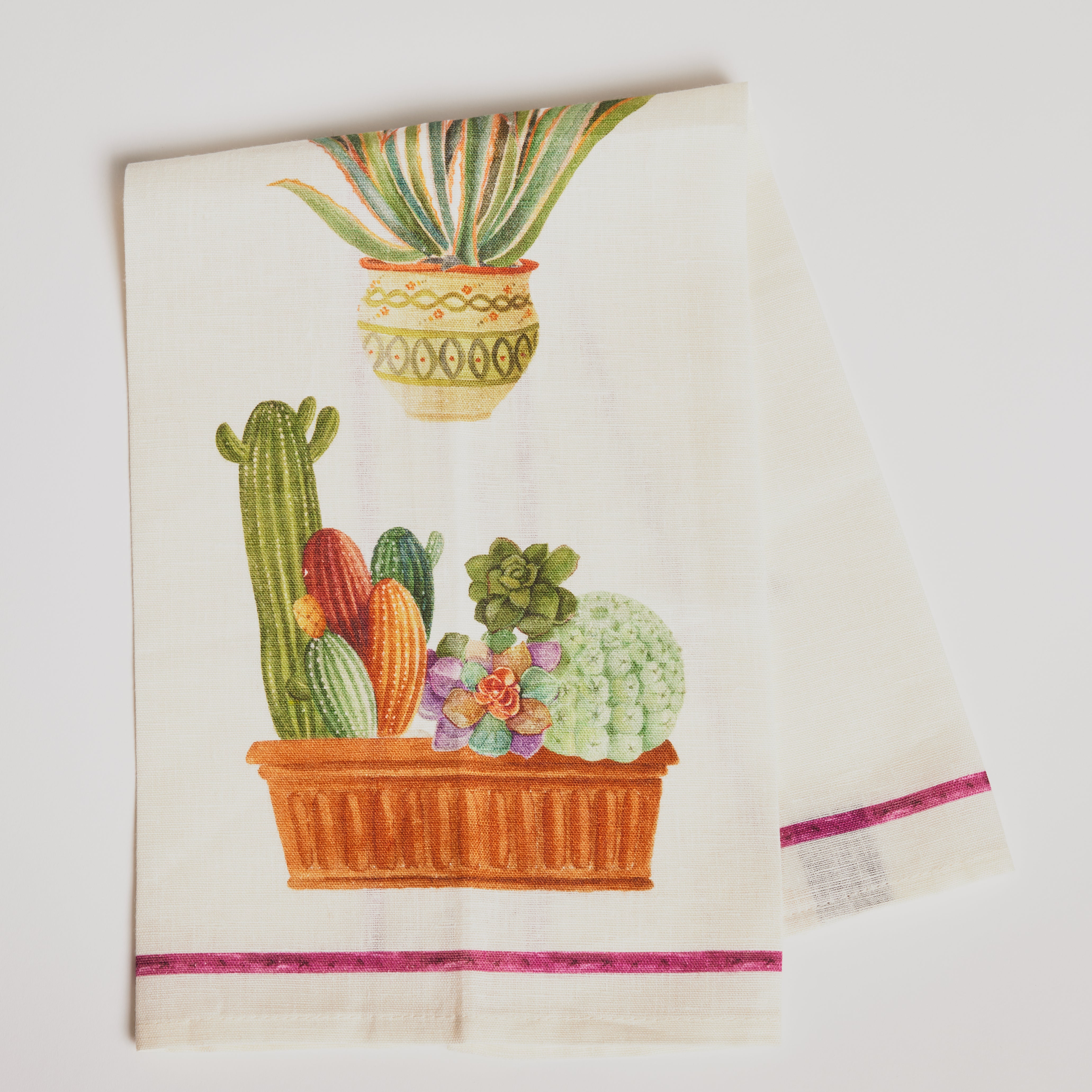 Kitchen Towel - Fucsia Cactus - Cigale & Fourmi