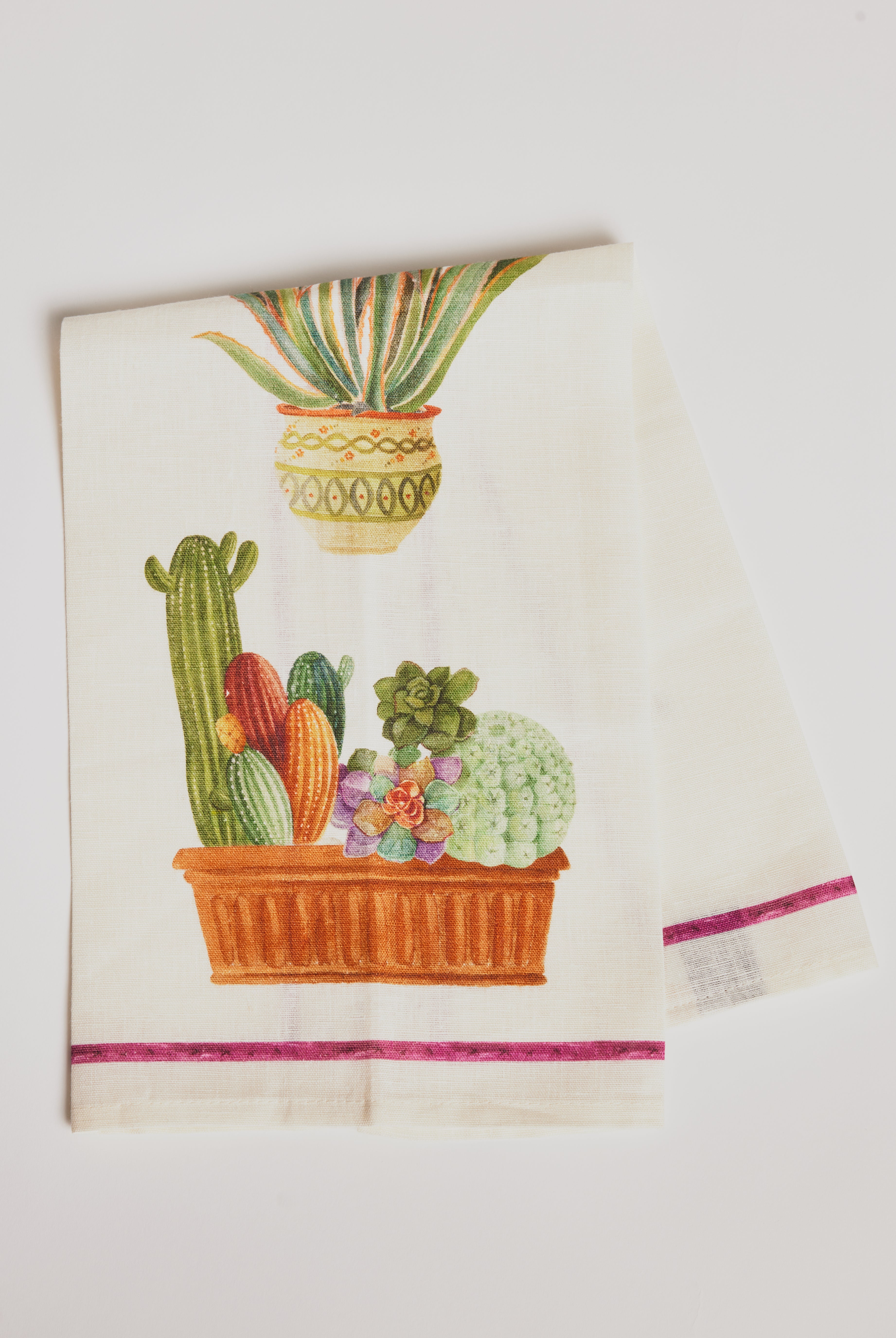 Kitchen Towel - Fucsia Cactus - Cigale & Fourmi