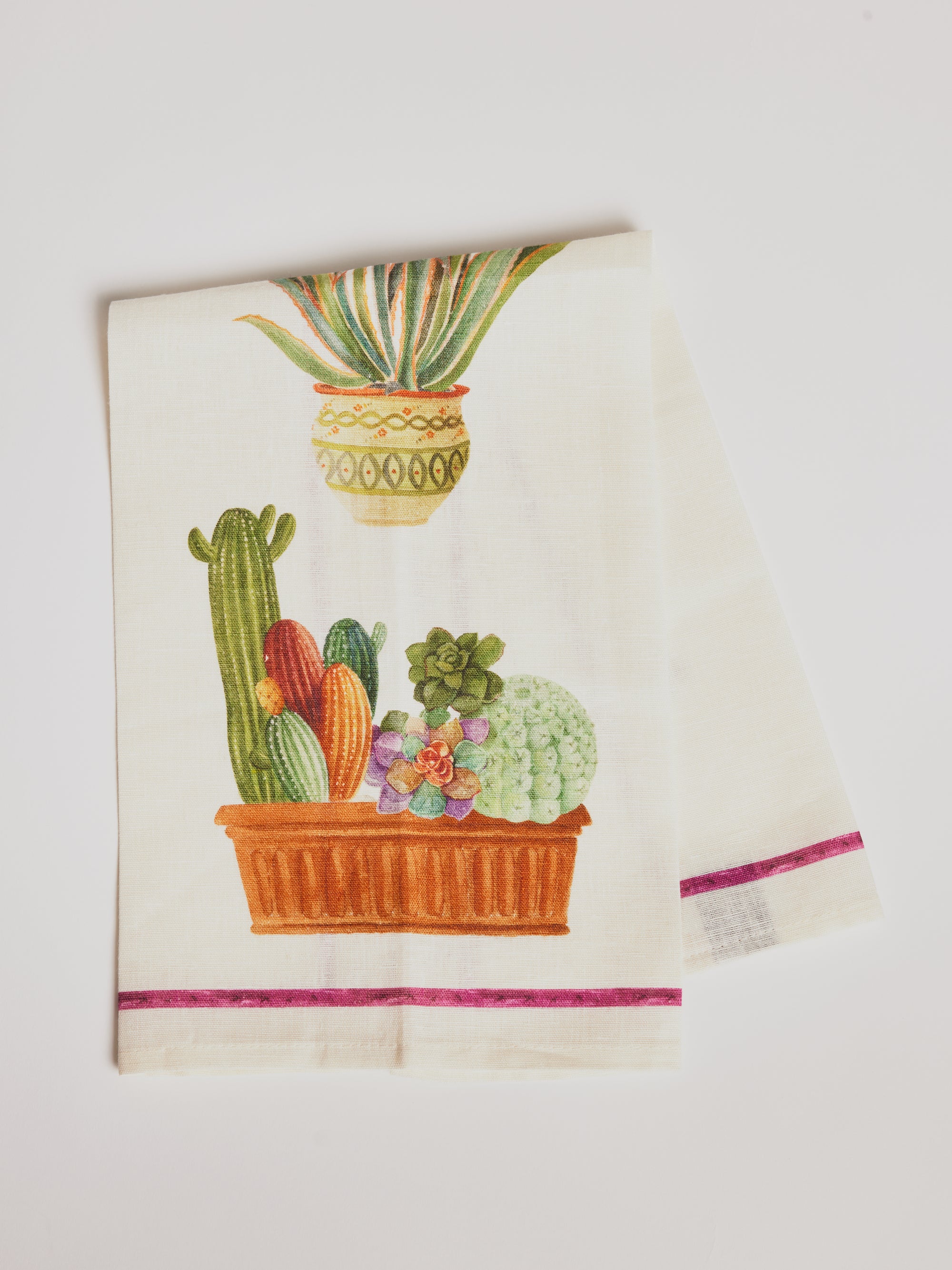 Kitchen Towel - Fucsia Cactus - Cigale &  Fourmi