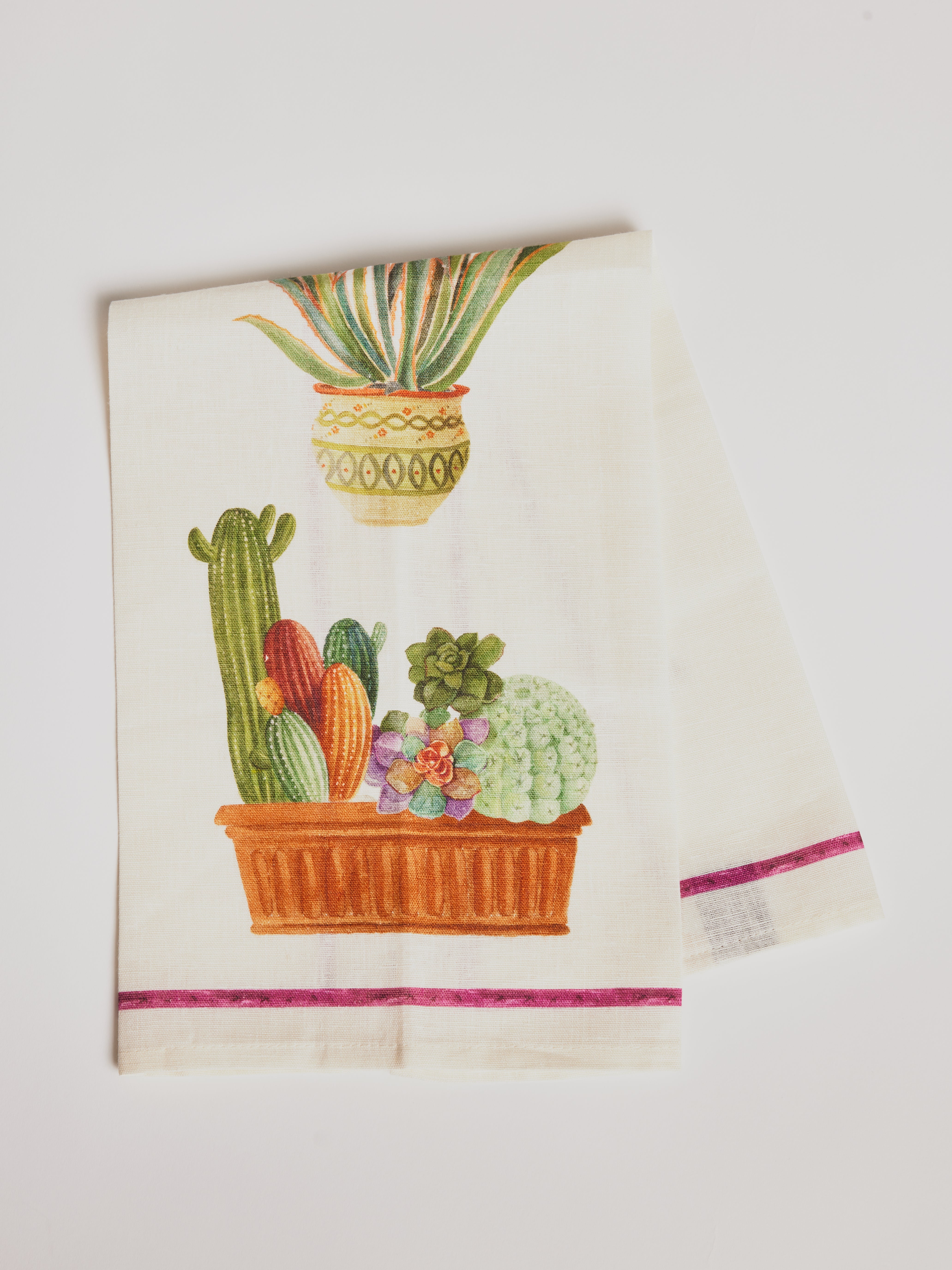 Kitchen Towel - Fucsia Cactus - Cigale & Fourmi