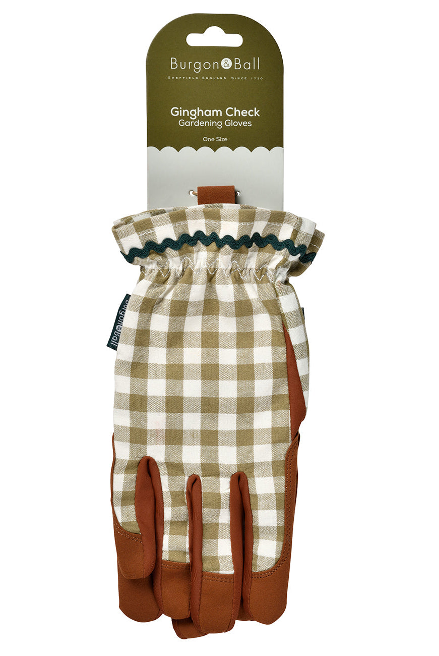 Gardening Glove - Olive Check