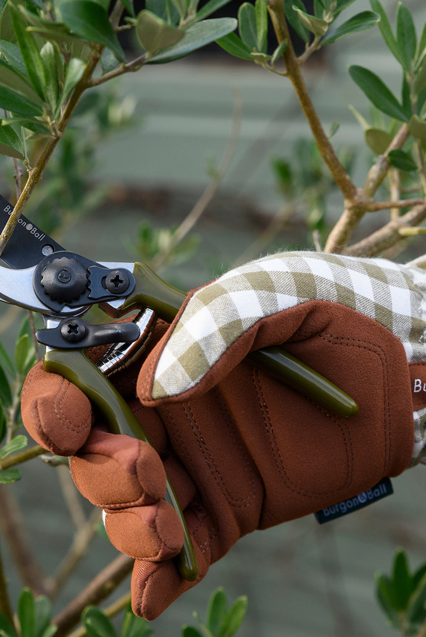 Gardening Glove - Olive Check