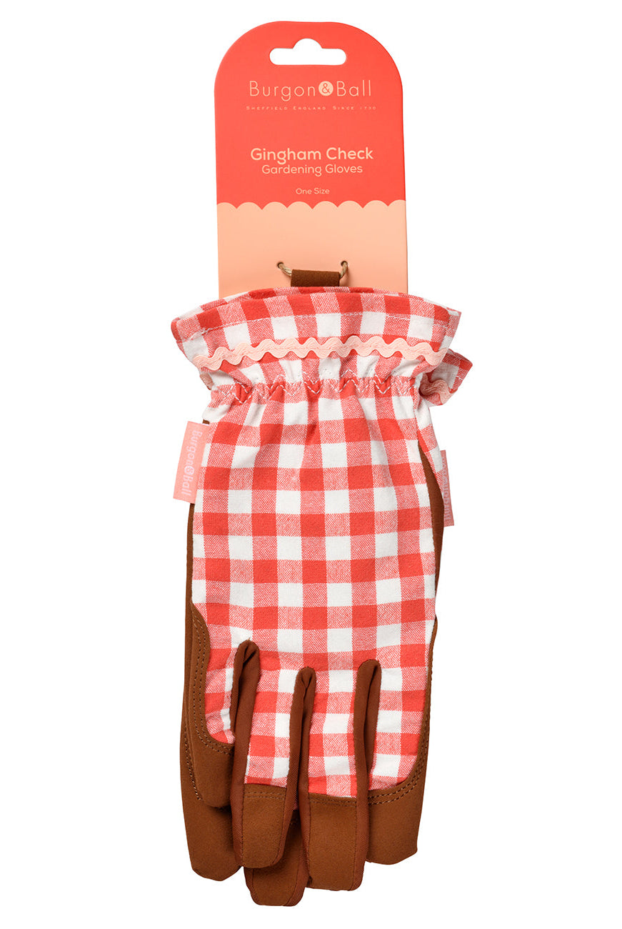 Gardening Glove - Red Check