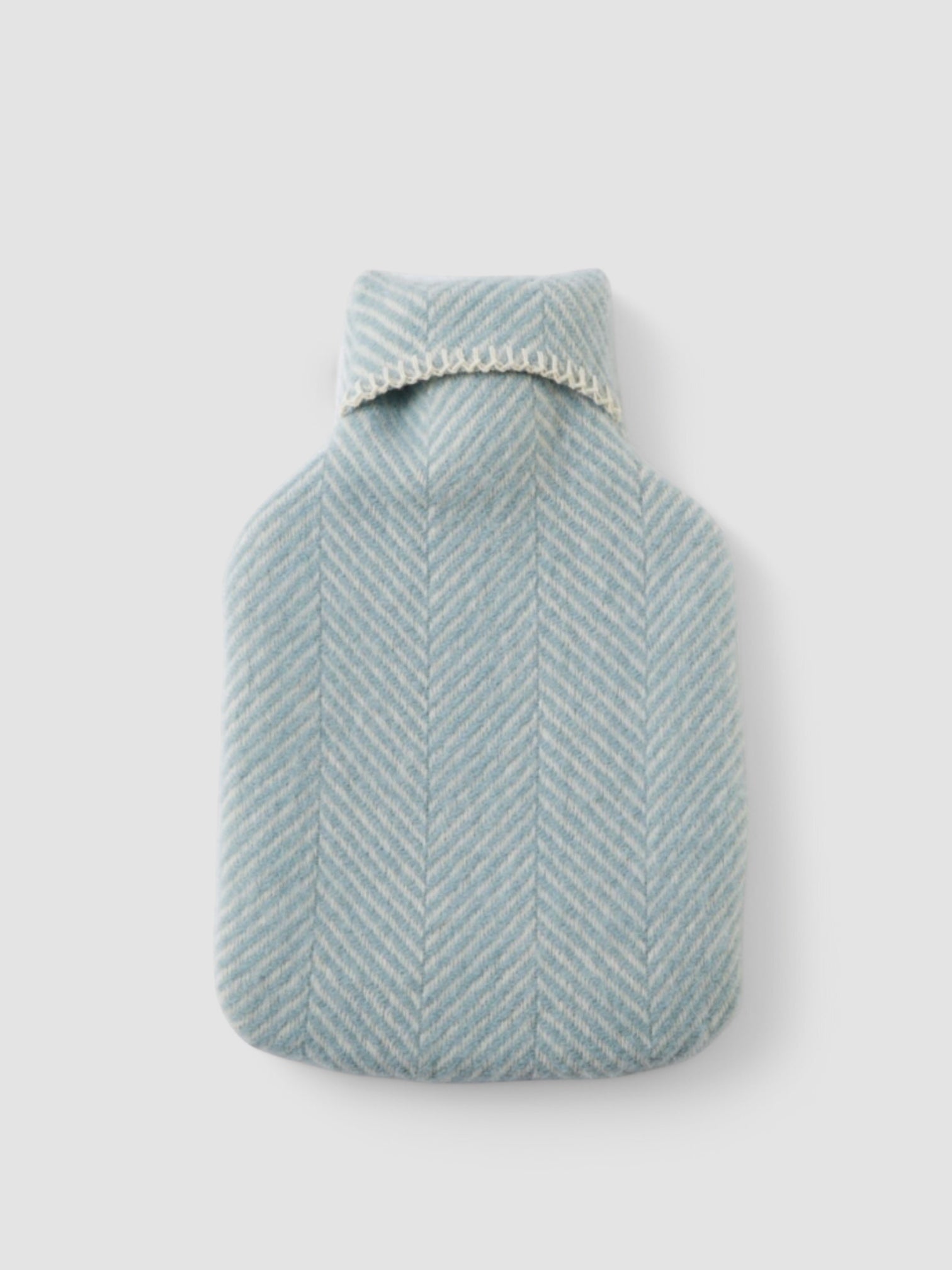 Hot Water Bottle - New Wool Fishbone Duck Egg - Cigale & Fourmi
