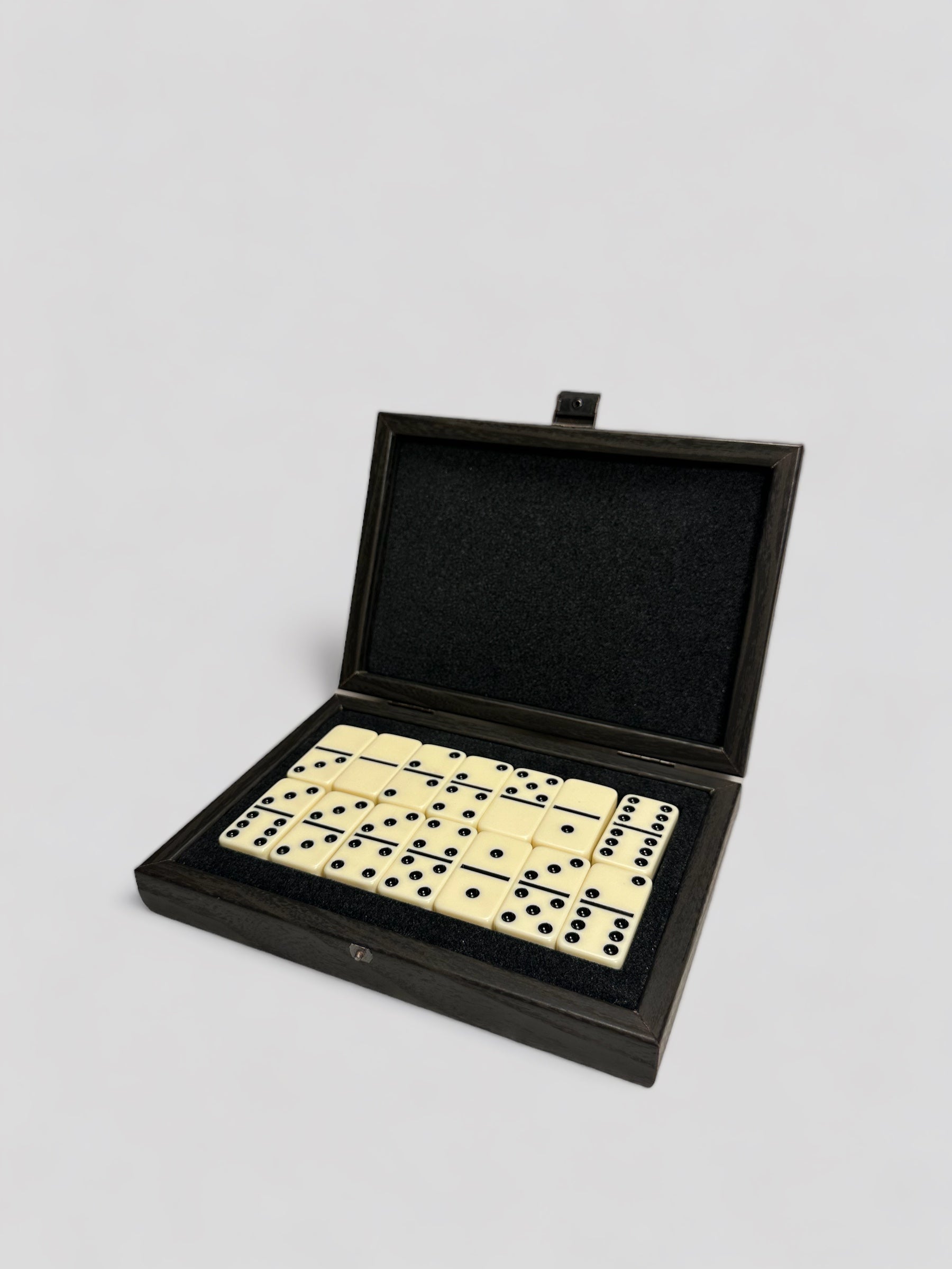 Domino Set in Black Wooden Replica Case - Cigale & Fourmi