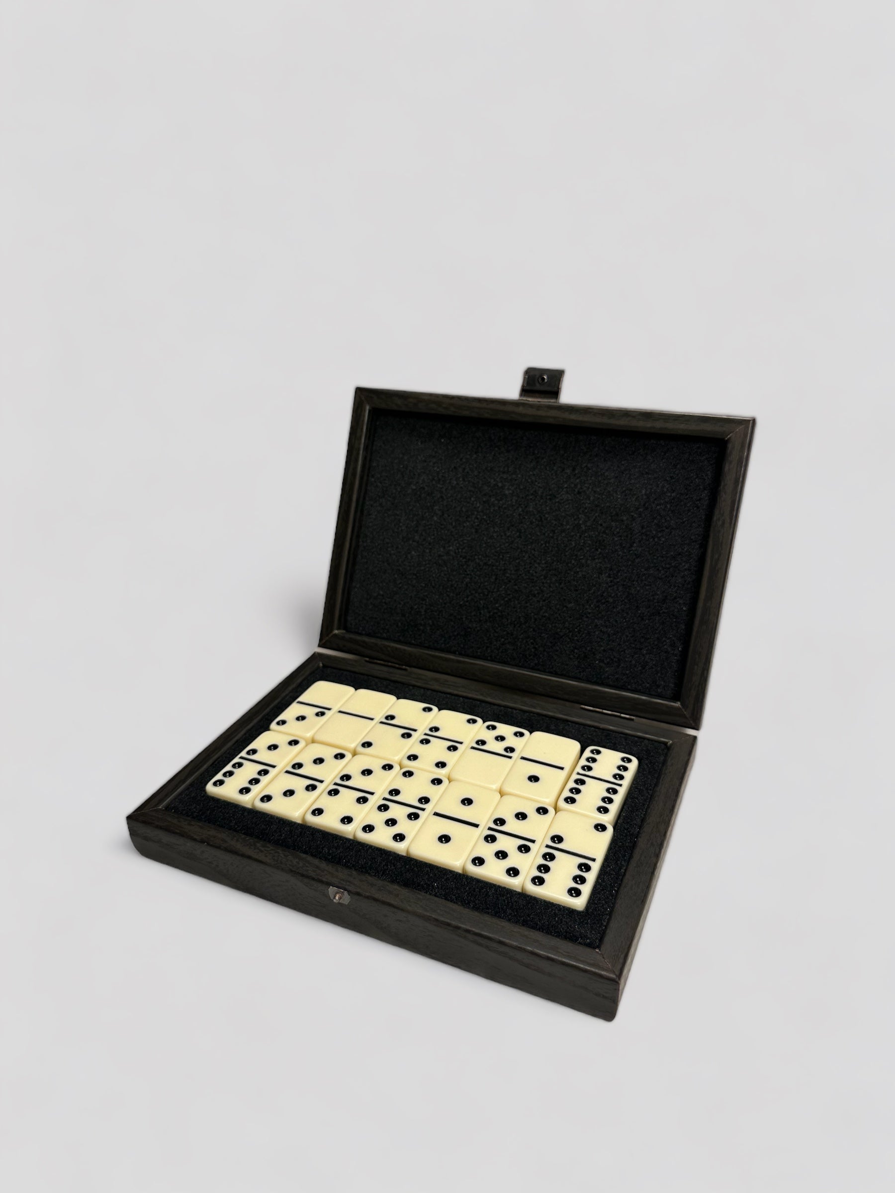 Domino Set in Black Wooden Replica Case - Cigale &amp;  Fourmi