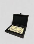 Domino Set in Black Wooden Replica Case - Cigale & Fourmi