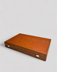 Backgammon -  Crocodile Tote and Camel Brown Letherette - Cigale &  Fourmi