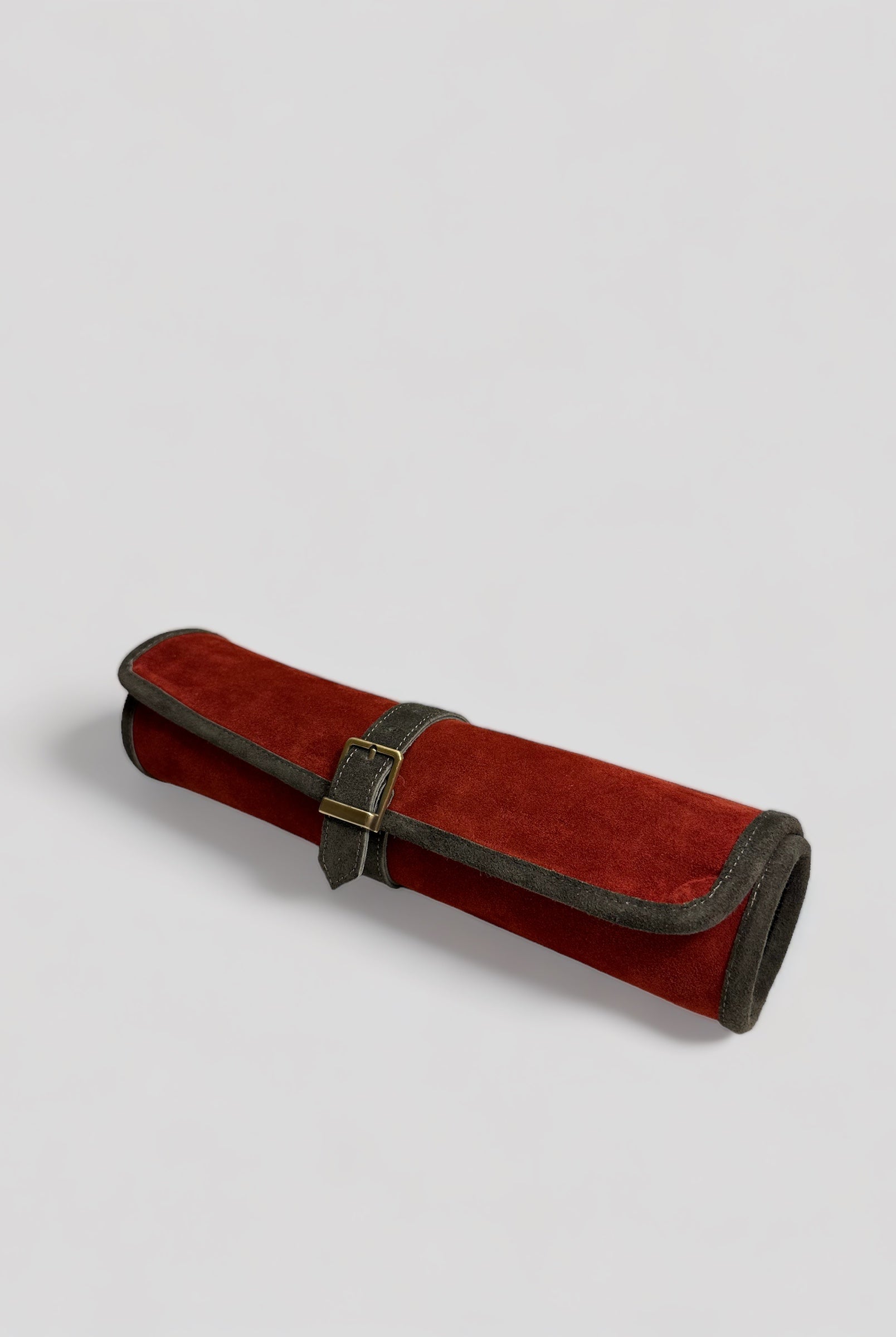 Backgammon - Travel Size Leather Backgammon in Burgundy Red - Cigale & Fourmi