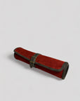 Backgammon - Travel Size Leather Backgammon in Burgundy Red - Cigale & Fourmi