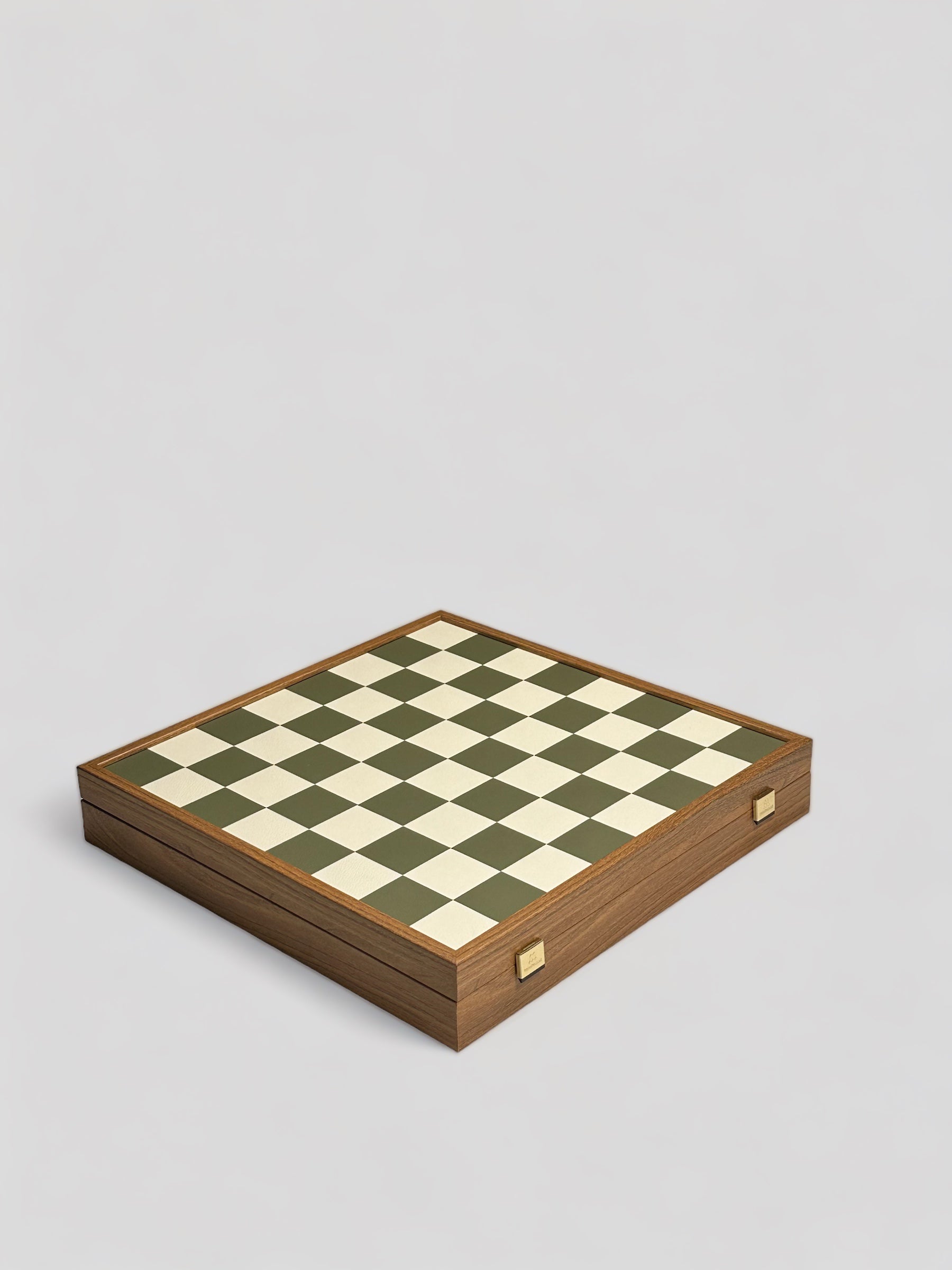 Chessboard - Green &amp; White Leatherette - Cigale &amp;  Fourmi