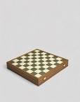 Chessboard - Green & White Leatherette - Cigale & Fourmi