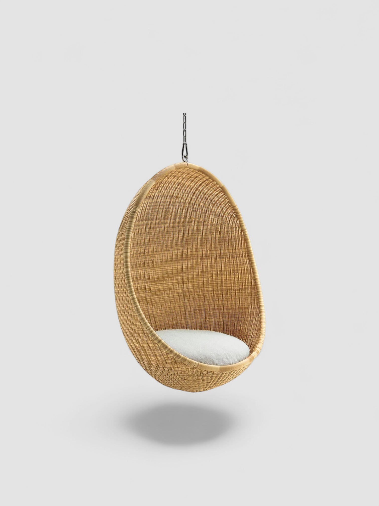 Hanging Egg Chair Outdoor - with White Cushion - Cigale & Fourmi