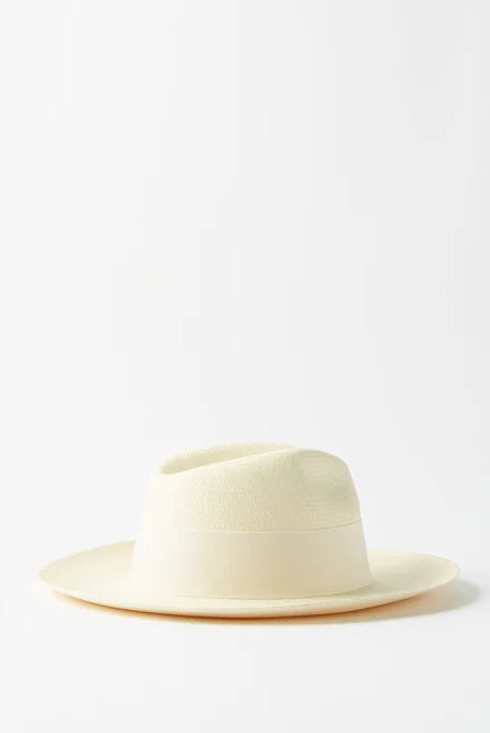 Panama Hat - Wide Ribbon Off White - Cigale & Fourmi