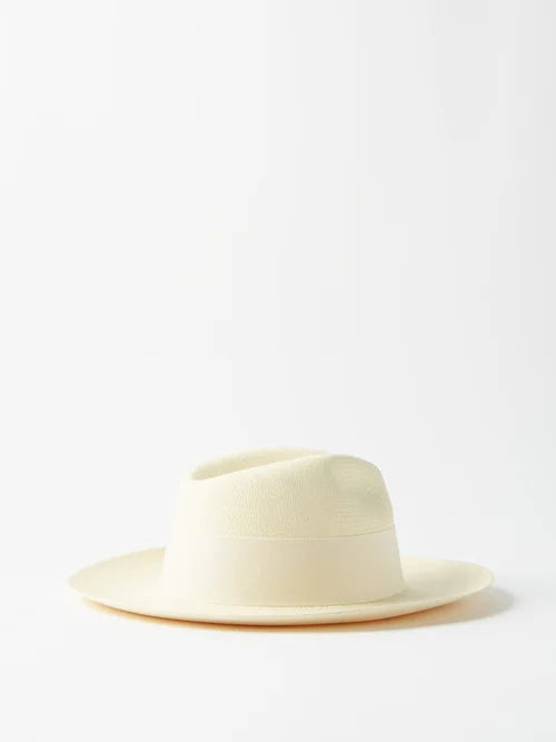 Panama Hat - Wide Ribbon Off White - Cigale & Fourmi