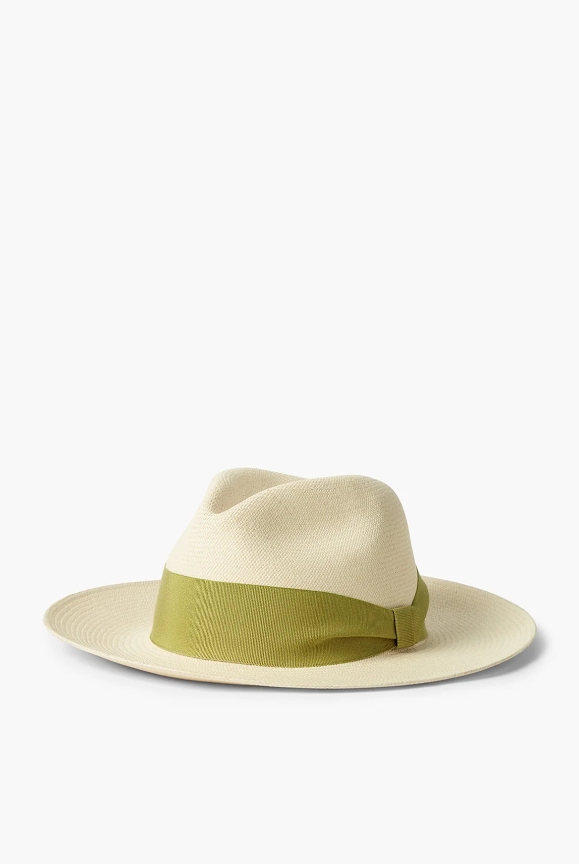 Panama Hat - Wide Ribbon Celadon Green - Cigale & Fourmi