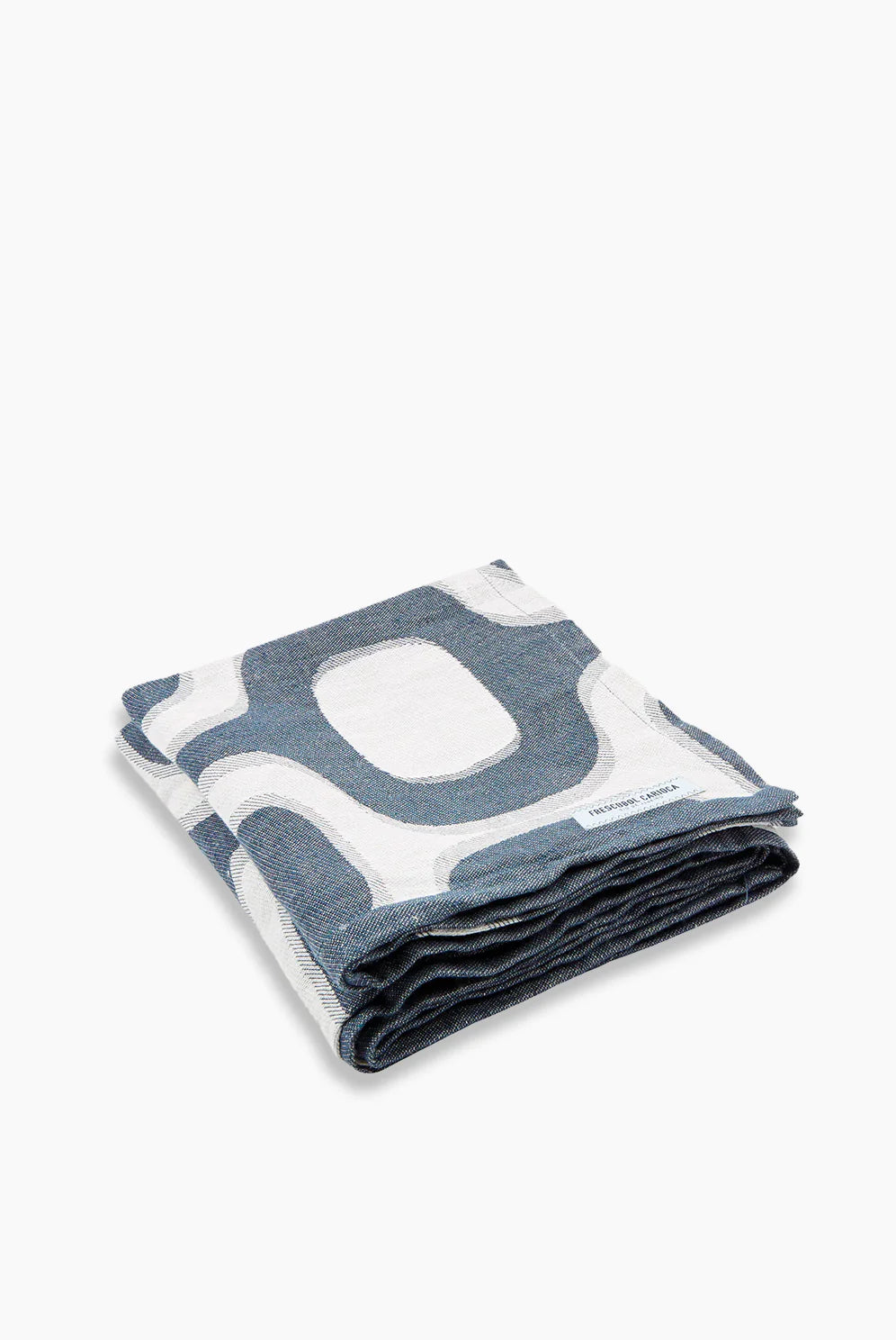 Cotton/Linen Towel - Jacquard Ipanema Nevoa Navy Blue - Cigale & Fourmi