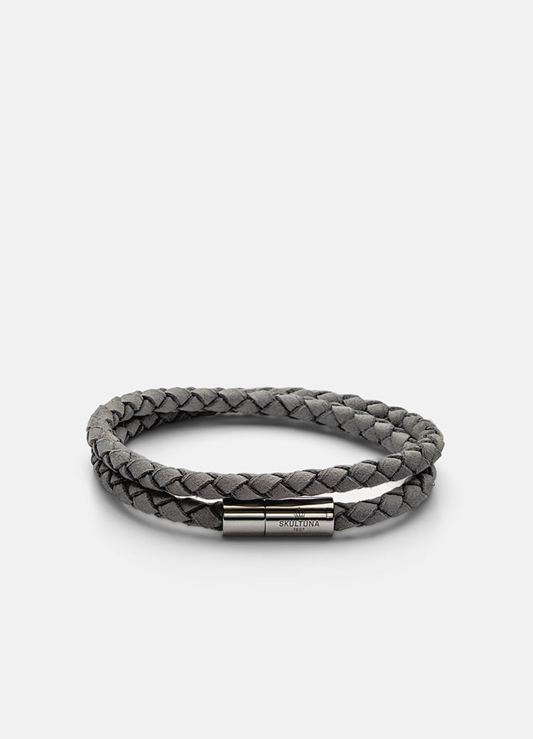 Suede Bracelet - Grey - Cigale &  Fourmi