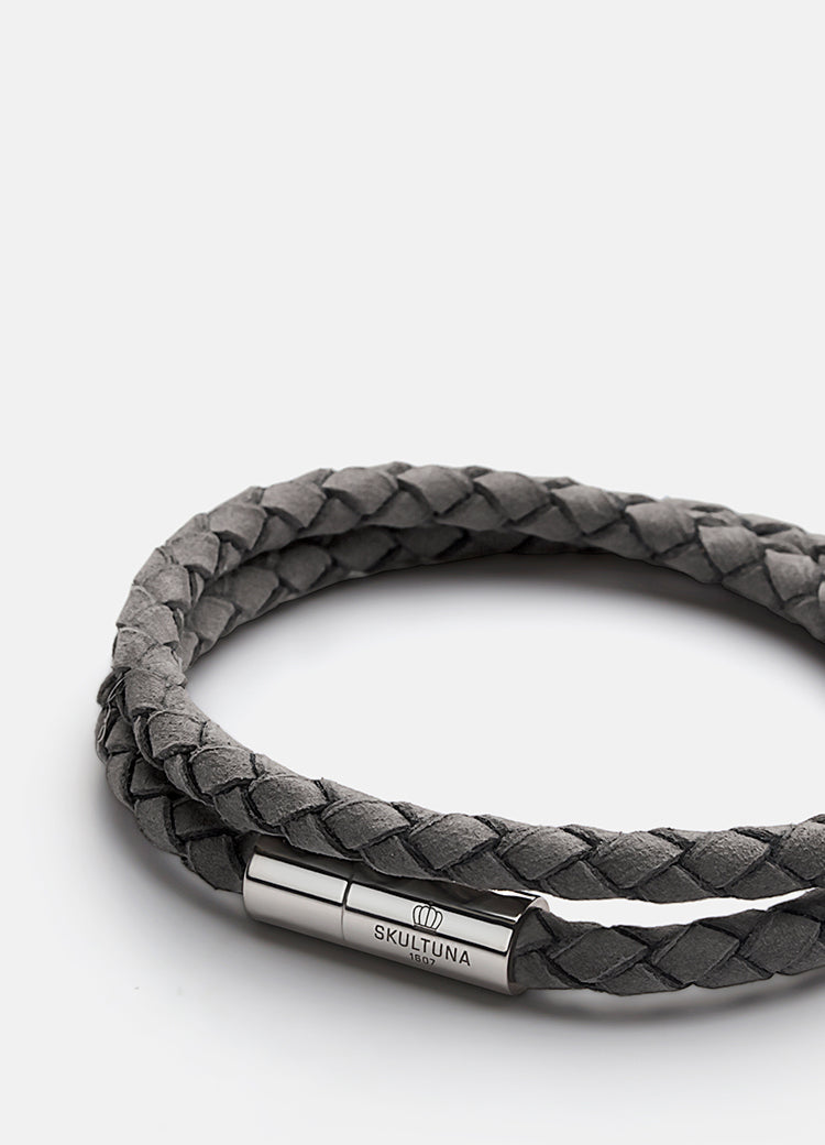 Suede Bracelet - Grey - Cigale &  Fourmi