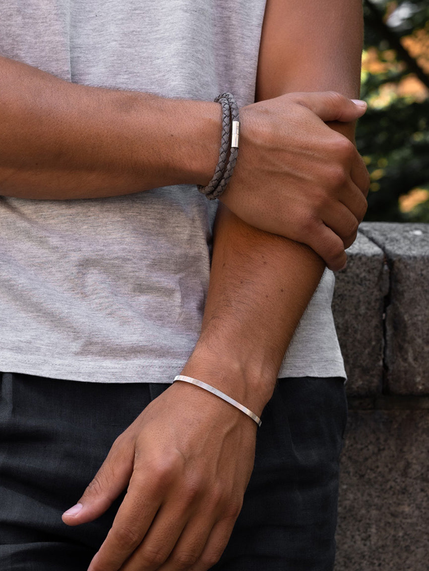 Suede Bracelet - Grey - Cigale & Fourmi