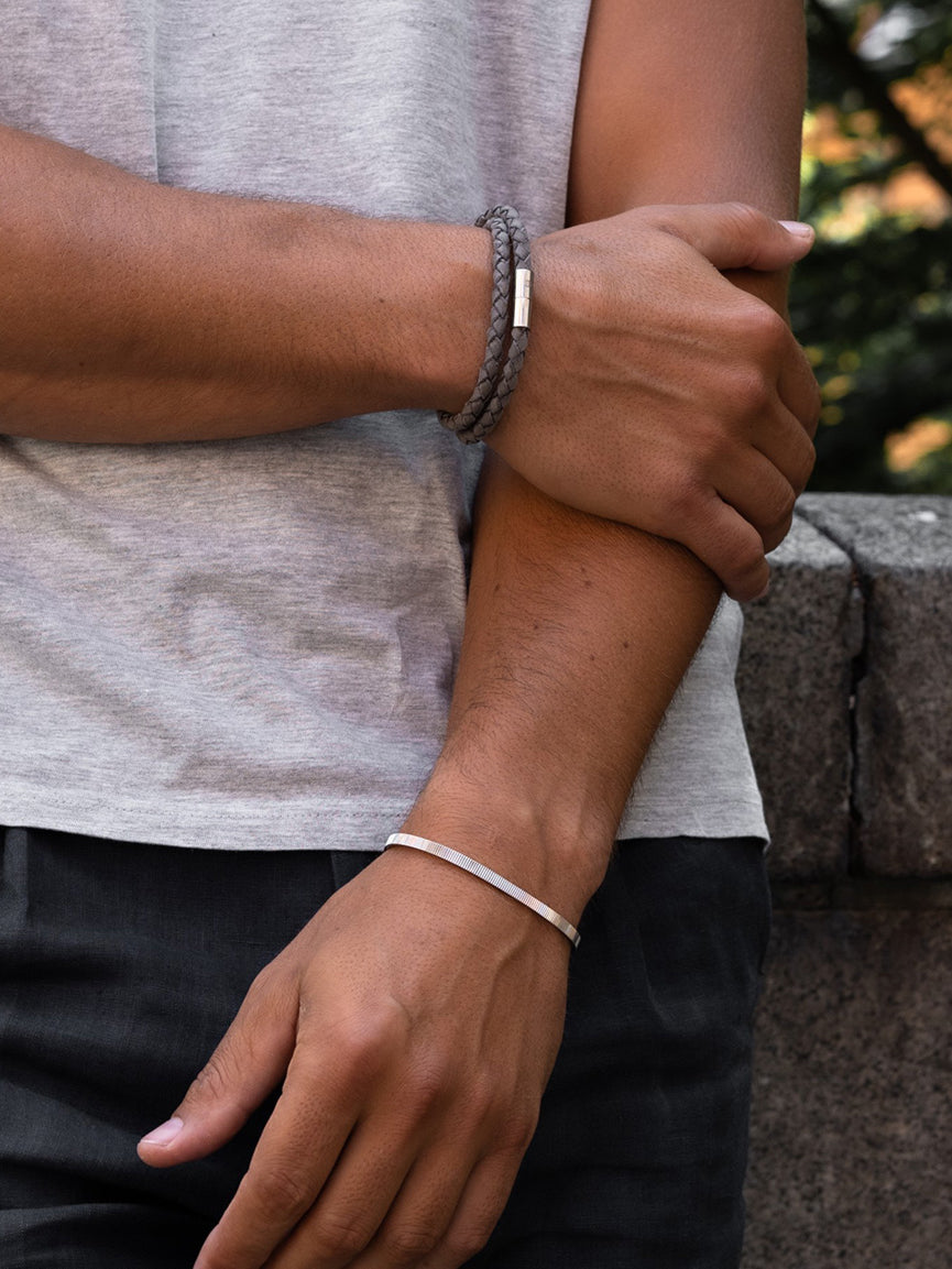 Suede Bracelet - Grey - Cigale & Fourmi