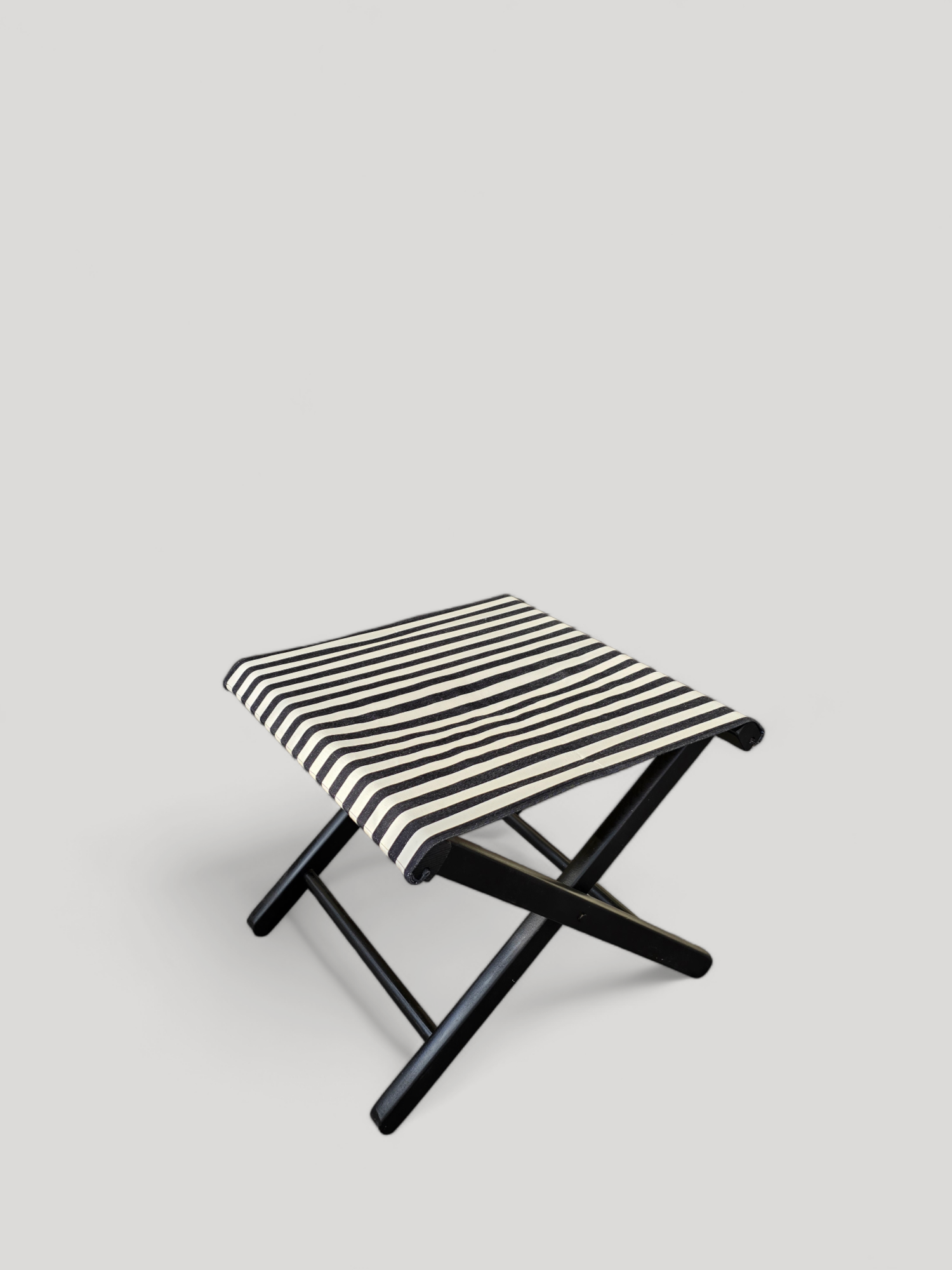 Foldable Footrest- Black & White with Black Structure - Cigale &  Fourmi