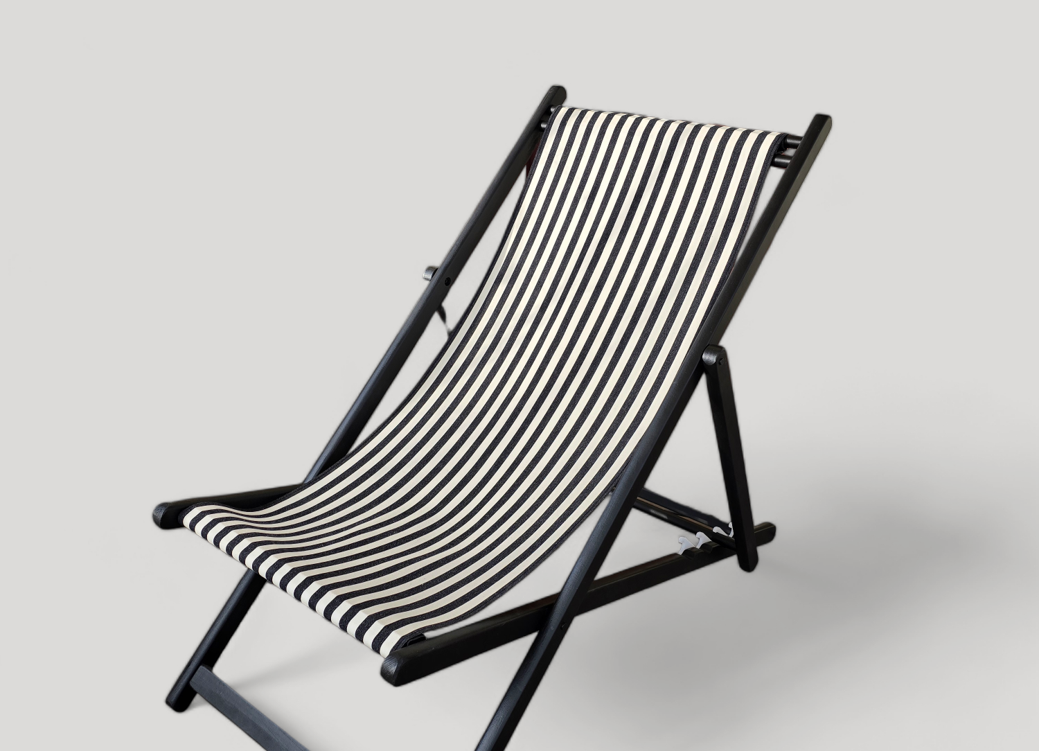 Sun chair - Black & White with Black Structure - Cigale & Fourmi
